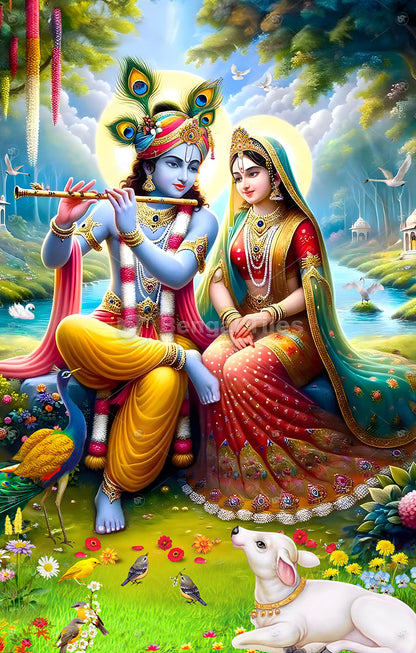 Shri Radha Krishna Wall Masterpiece - 9025