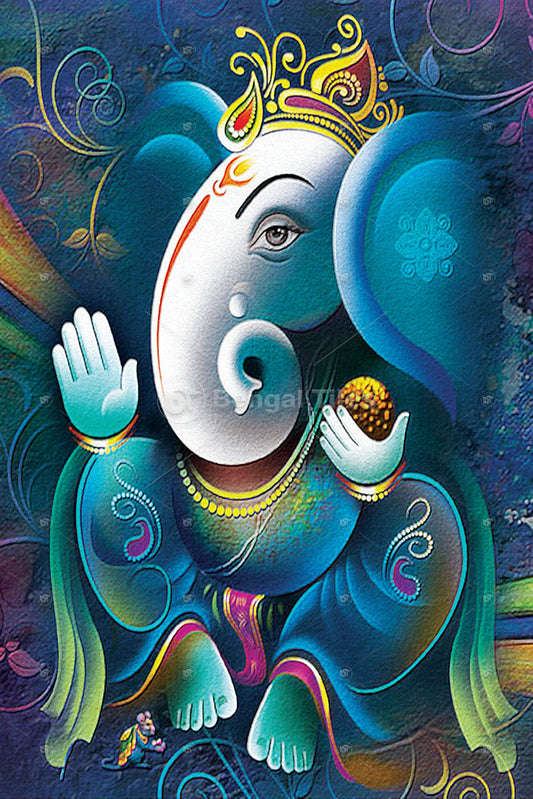 Traditional Ganpati Wall Design - 9516