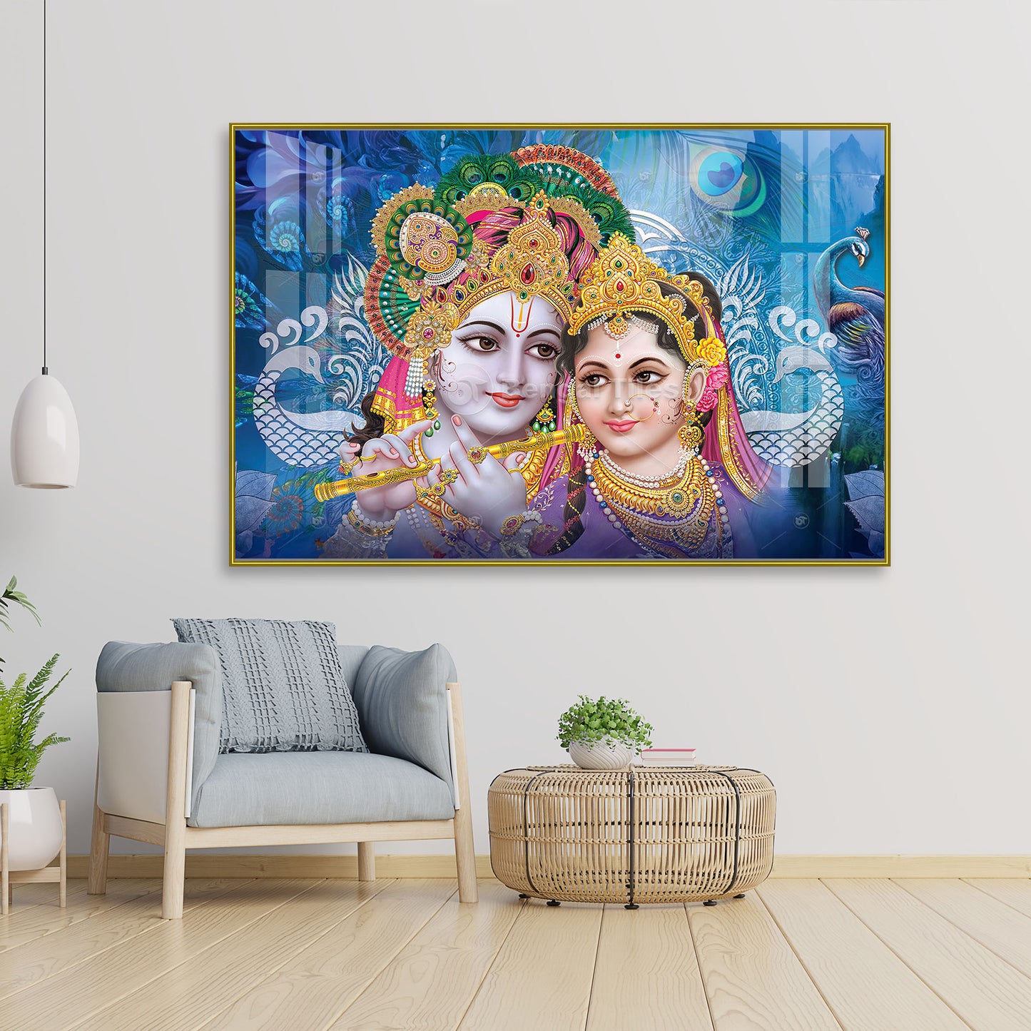 Classic Lord Radha Krishna Premium Wall Decor - 9701